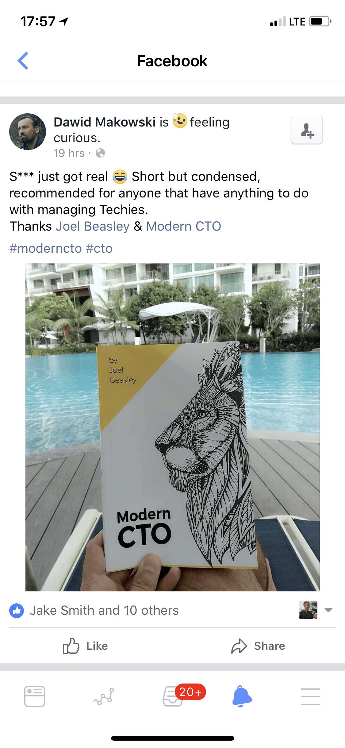 Holding the Modern CTO book